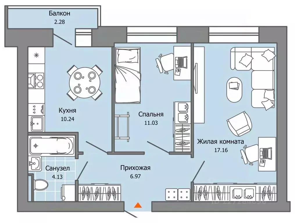 2-к кв. Пермский край, Пермь ул. Дзержинского, 35А (50.0 м) - Фото 0