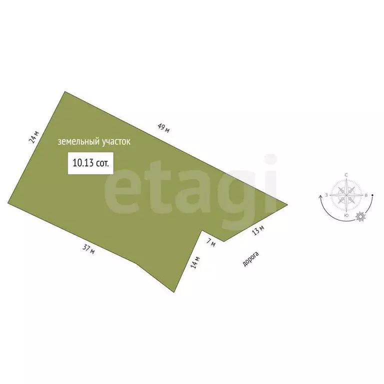 Участок в Кострома, Буйская улица (10.1 м) - Фото 1