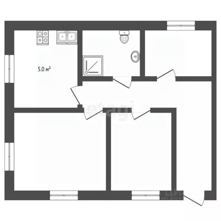 3-к кв. Пермский край, Пермский муниципальный округ, д. Песьянка ул. ... - Фото 2