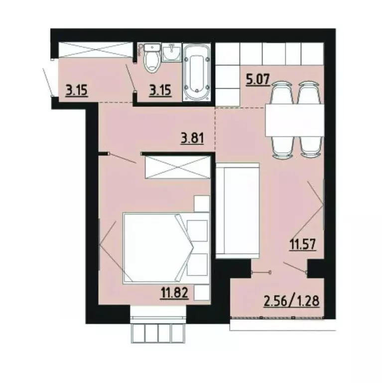 1-к кв. Челябинская область, Южноуральск ул. Строителей, 14 (39.9 м) - Фото 1