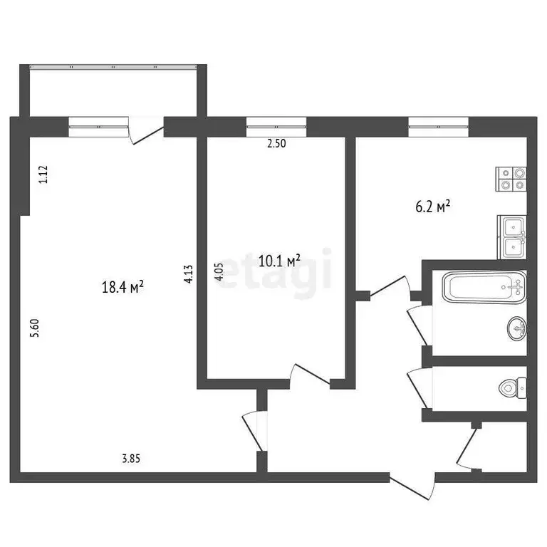 2-комнатная квартира: Ярославль, улица Ухтомского, 23 (44.1 м) - Фото 0