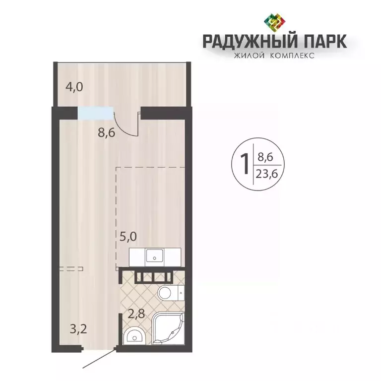 1-к кв. Иркутская область, Иркутск ул. Костычева (23.6 м) - Фото 0