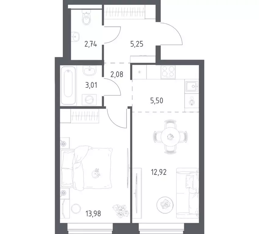 1-комнатная квартира: Ленинский городской округ, ЖК Новое Видное, 14.1 ... - Фото 1