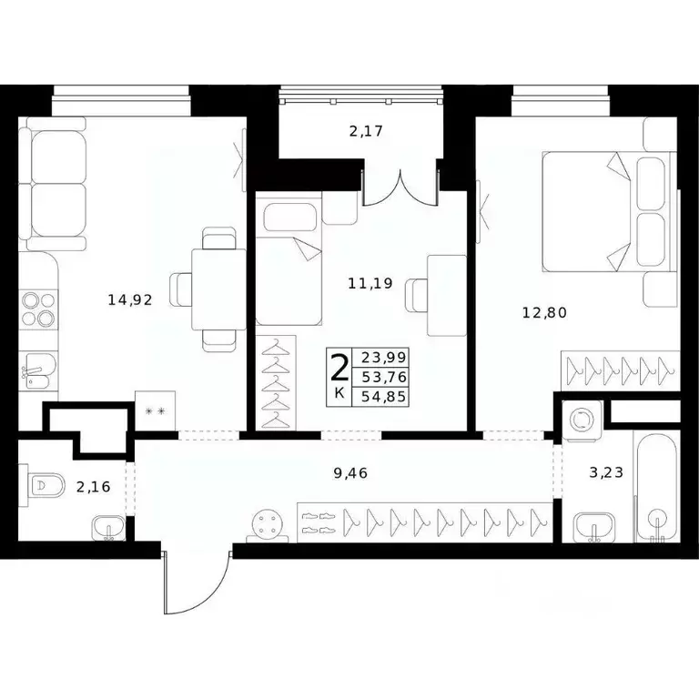 2-к кв. Нижегородская область, Нижний Новгород Ленгородок мкр, Мед ... - Фото 1