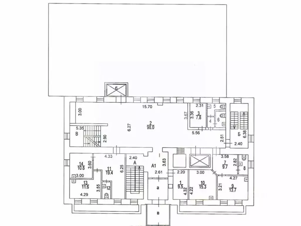 Помещение свободного назначения в Москва 1-й Смоленский пер., 7 (1976 ... - Фото 2