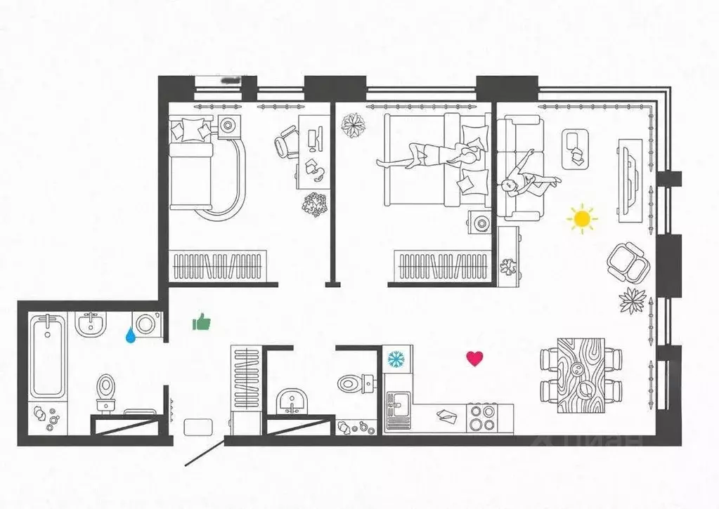 3-к кв. Москва Духовской пер., 19с2 (112.0 м) - Фото 2