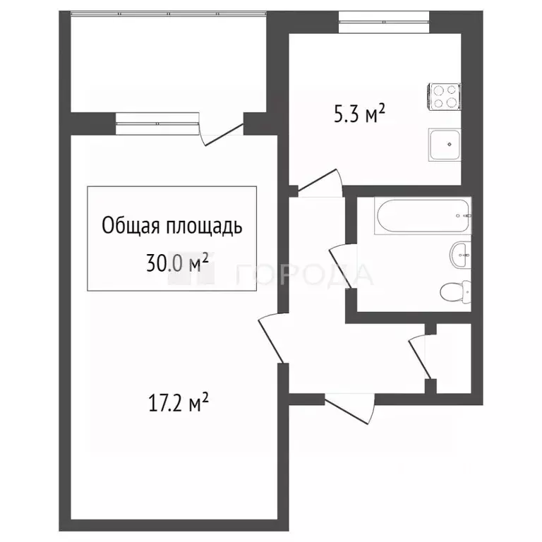 1-к кв. Новосибирская область, Новосибирск ул. Кошурникова, 37/1 (29.6 ... - Фото 1