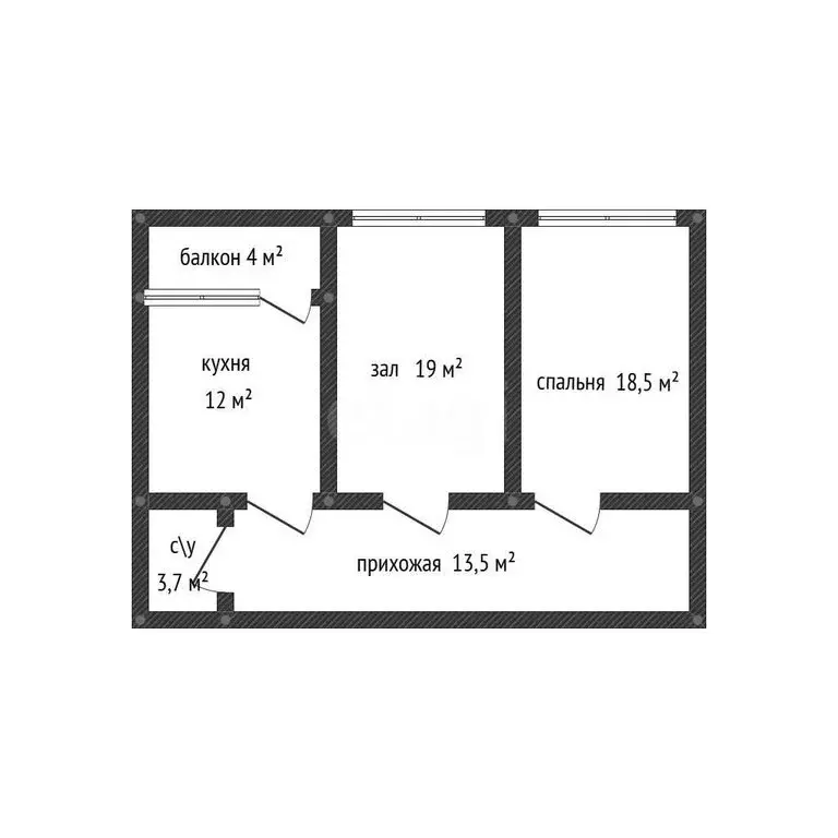 2-комнатная квартира: Махачкала, улица Ахмата-Хаджи Кадырова, 128 (72 ... - Фото 1