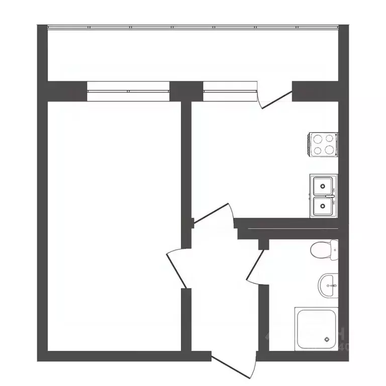 1-к кв. Тюменская область, Тюмень ул. Дружбы, 73к1 (39.3 м) - Фото 2