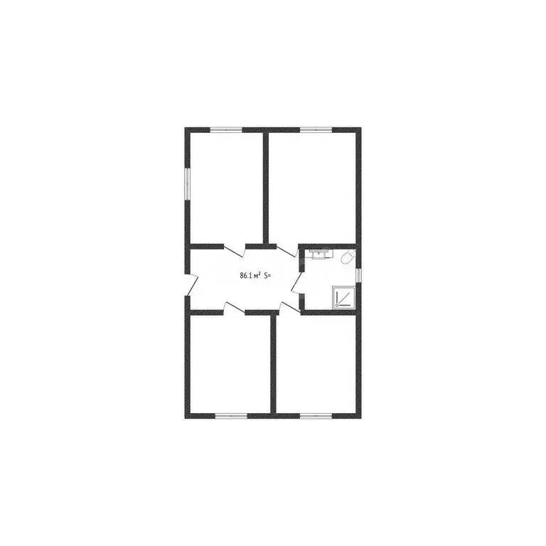 Дом в аул Старобжегокай, улица Чкалова, 29 (86.1 м) - Фото 1