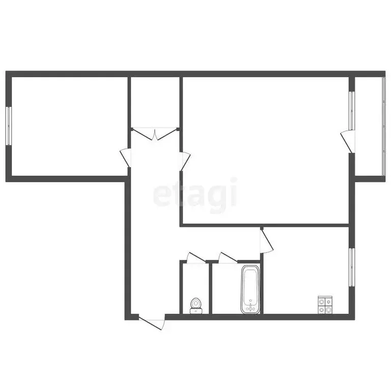 2-комнатная квартира: Троицк, Рабочая улица, 41 (45.6 м) - Фото 1