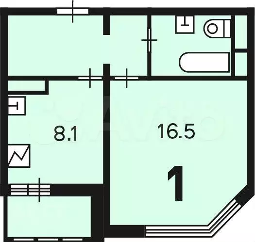 Аукцион: 1-к. квартира, 35,8 м, 2/19 эт. - Фото 0