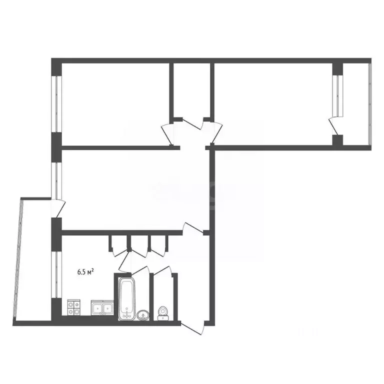 3-к кв. Мордовия, Саранск ул. Н. Эркая, 14 (64.0 м) - Фото 2
