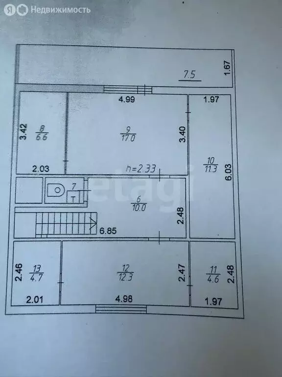Дом в Псковский район, Тямшанская волость, деревня Барановка (136.5 м) - Фото 0