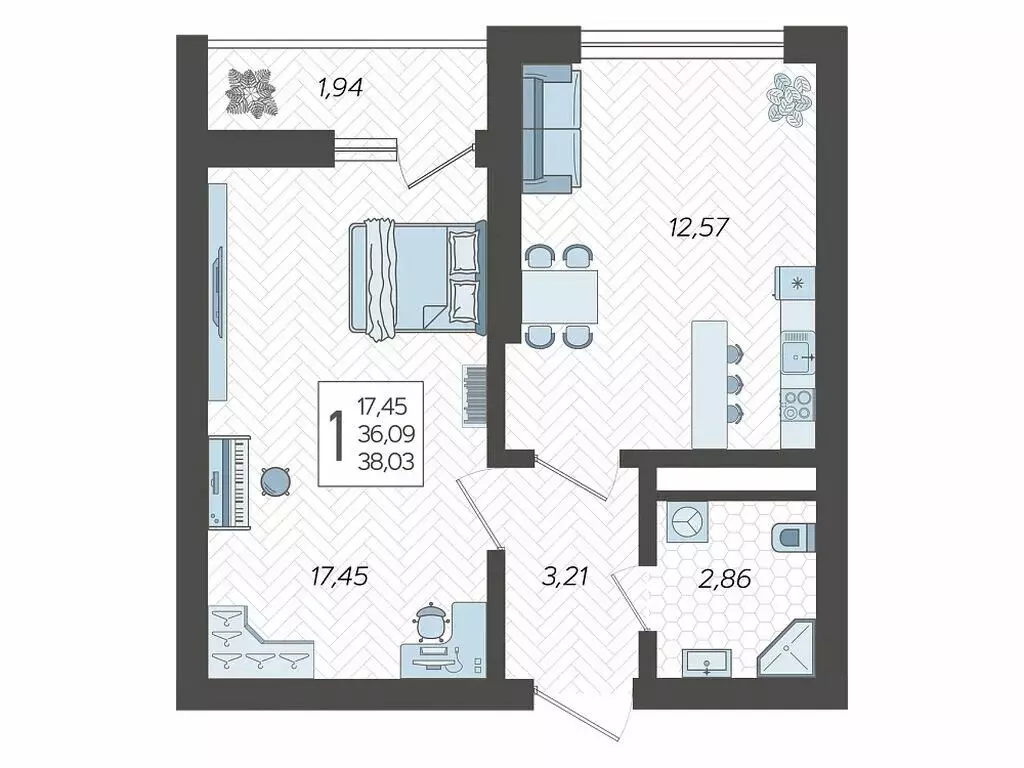 1-комнатная квартира: Сочи, микрорайон Бытха, Ясногорская улица, ... - Фото 1