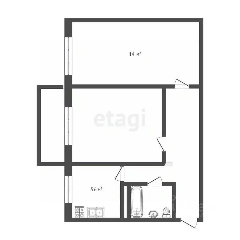 2-к кв. Самарская область, Самара Партизанская ул., 180 (44.6 м) - Фото 1