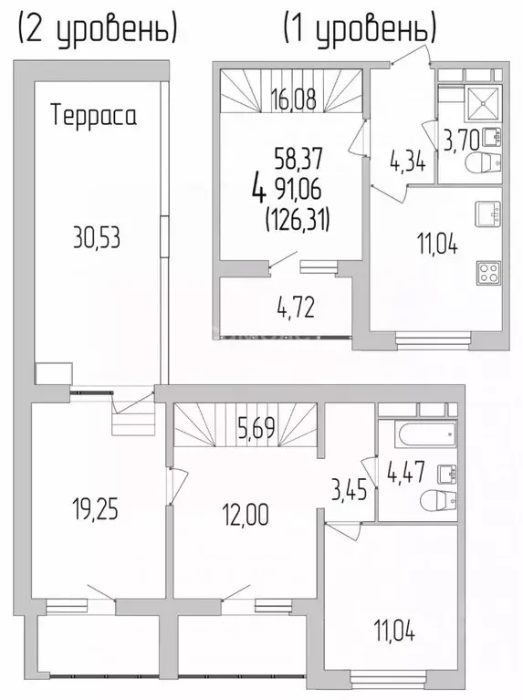 3-к кв. Белгородская область, Белгород ул. Лермонтова, 29А (91.0 м) - Фото 1
