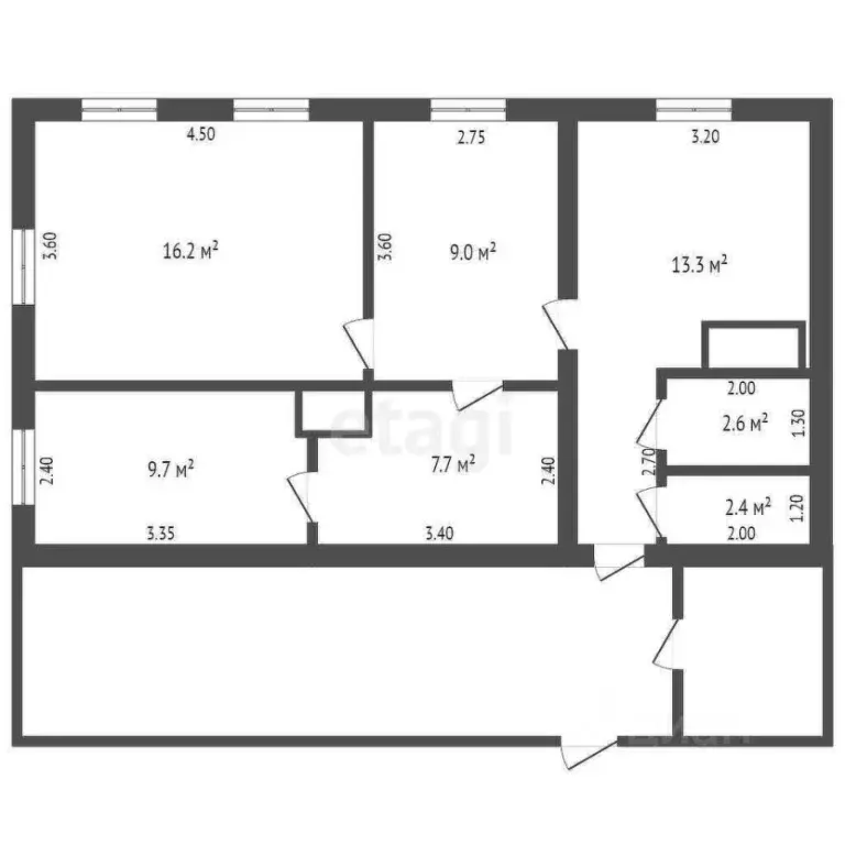 Дом в Калужская область, с. Ульяново ул. 70-летия Октября (57 м) - Фото 2