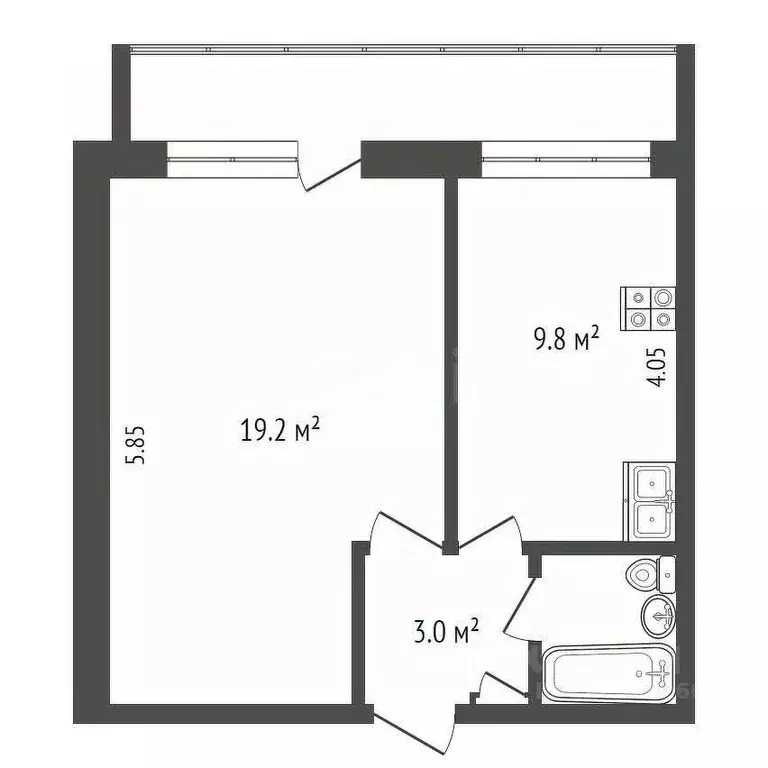 1-к кв. Московская область, Королев ул. Сакко и Ванцетти, 34 (35.1 м) - Фото 2