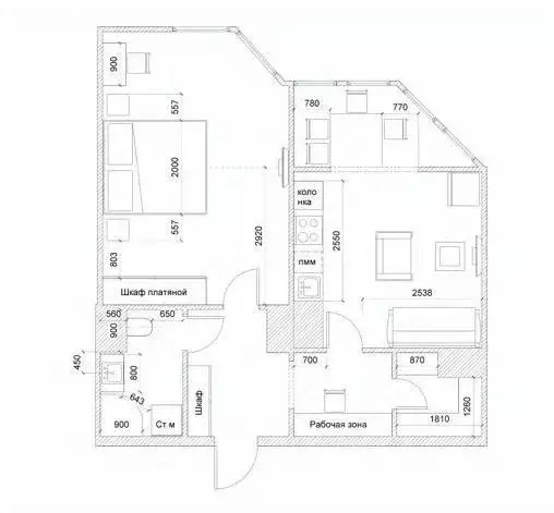 1-к кв. Московская область, Красногорск бул. Красногорский, 36 (53.0 ... - Фото 1