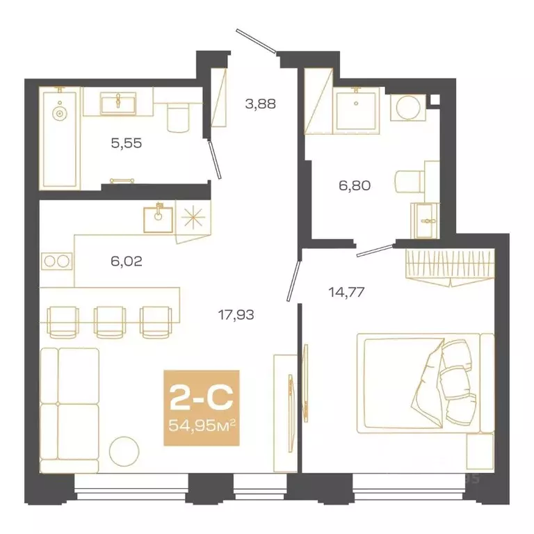 2-к кв. Новосибирская область, Новосибирск Академгородок мкр, ул. Мусы ... - Фото 1