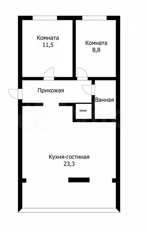 3-к. квартира, 57,2 м, 9/9 эт. - Фото 0