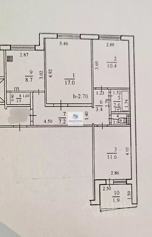 3-к кв. Краснодарский край, Новороссийск ул. Дзержинского, 128 (65.0 ... - Фото 1