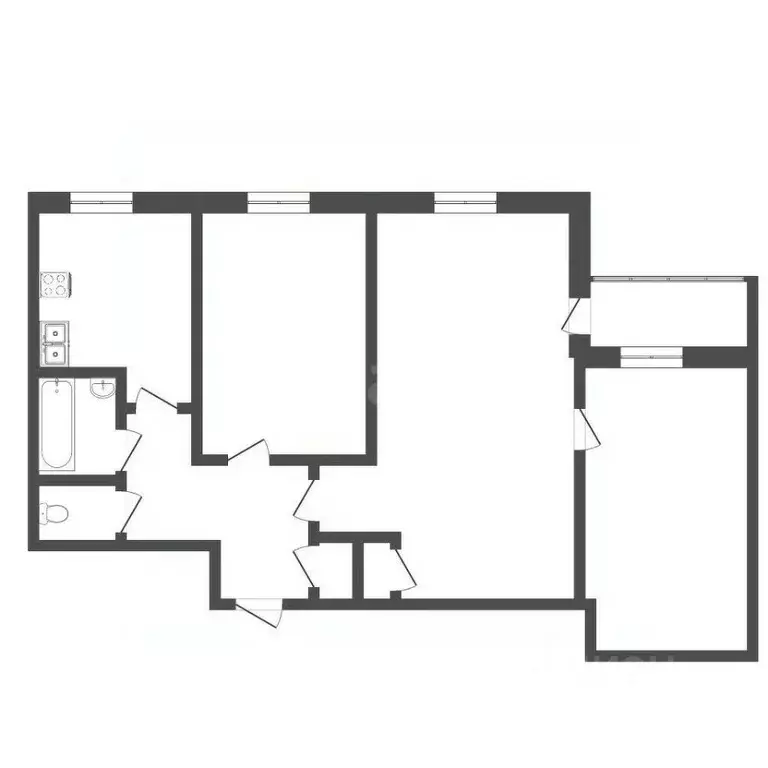 3-к кв. Пермский край, Пермь ул. Луначарского, 90 (53.0 м) - Фото 2