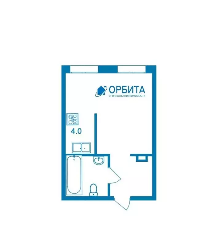 Квартира-студия: Рощино, улица Александра Федоровича, 12 (30 м) - Фото 1