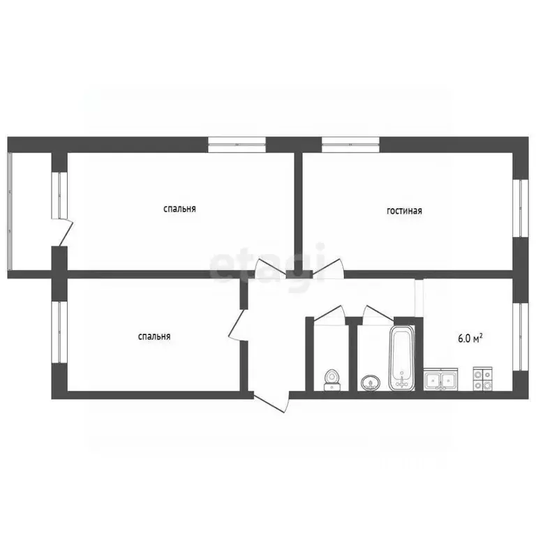 3-к кв. Кемеровская область, Кемерово просп. Ленина, 126 (61.6 м) - Фото 2