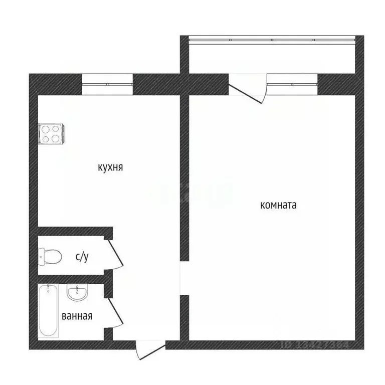 1-к кв. Курганская область, Курган Заозерный жилрайон, 3-й мкр, 21 ... - Фото 2