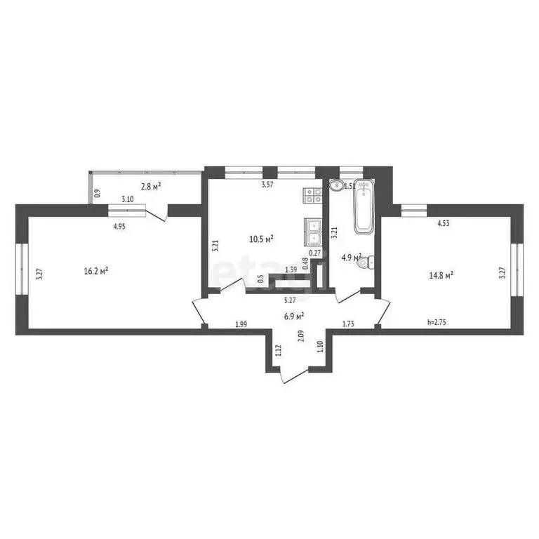 2-комнатная квартира: Анапа, Анапское шоссе, 24к4 (55 м) - Фото 1