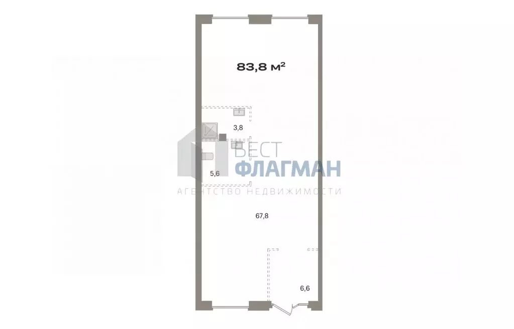 Помещение свободного назначения в Москва Квартал Герцена жилой ... - Фото 2