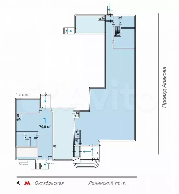 Продажа Торгового помещения - 70,0 м - Фото 1