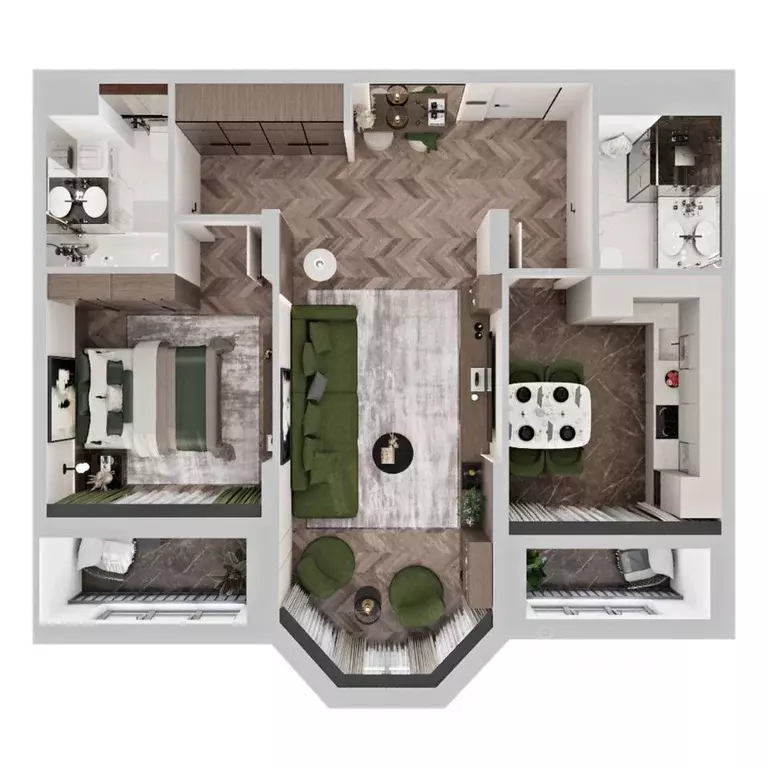 2-к кв. Омская область, Омск  (66.18 м) - Фото 1