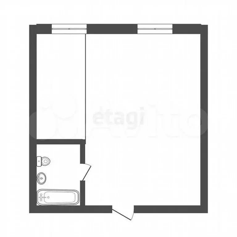 1-к. квартира, 22,7 м, 1/4 эт. - Фото 0