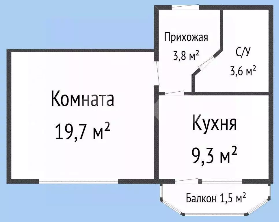 1-к кв. Краснодарский край, Горячий Ключ ул. Щорса, 17Б (36.4 м) - Фото 2