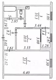 2-к кв. Ямало-Ненецкий АО, Салехард ул. Губкина, 6 (55.4 м) - Фото 1