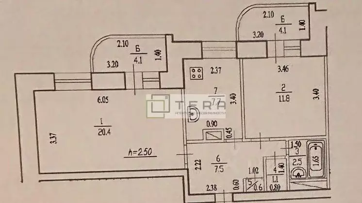 2-к кв. Башкортостан, Уфа просп. Октября, 71/2 (55.0 м) - Фото 1