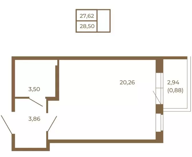 Квартира-студия: Сертолово, ЖК Новая История (28.5 м) - Фото 2