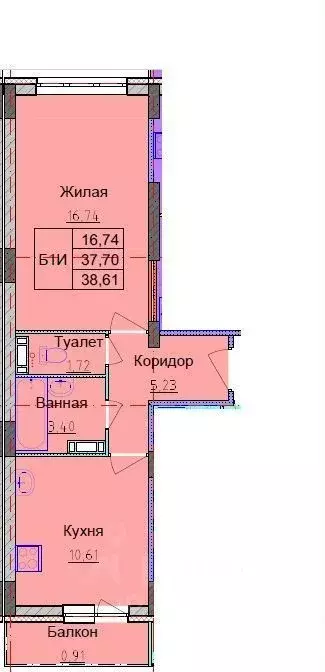 1-к кв. Ярославская область, Ярославль ул. Брагинская, 18к1 (38.0 м) - Фото 0