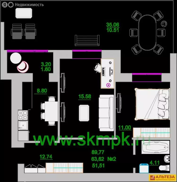 2-комнатная квартира: Зеленоградск, улица Тургенева, 16А (64 м) - Фото 0