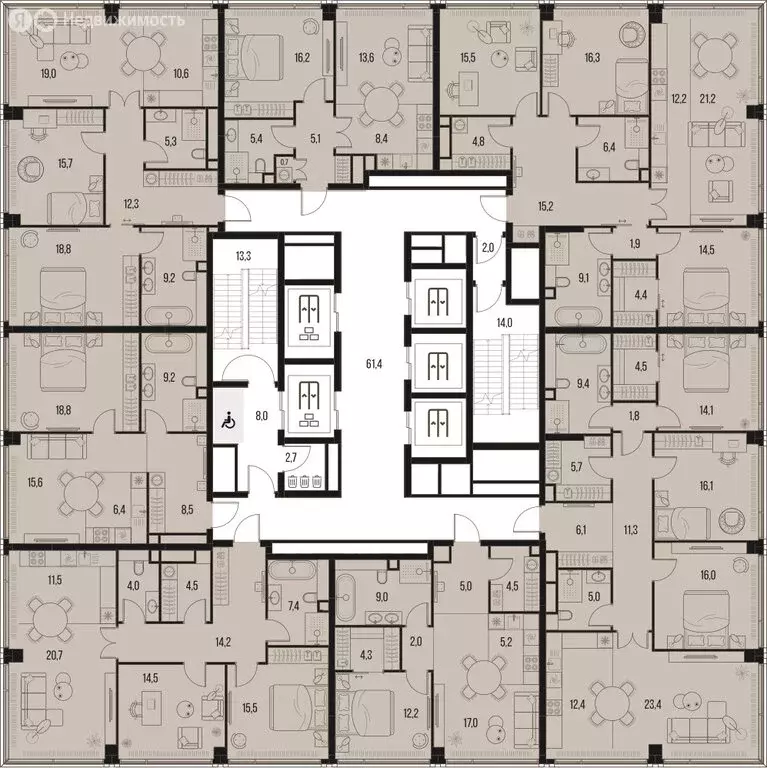 2-комнатная квартира: Москва, Летниковская улица, 11к1 (59.2 м) - Фото 1