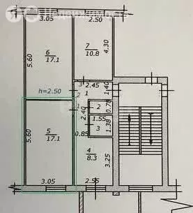 1к в -комнатной квартире (17.1 м) - Фото 1