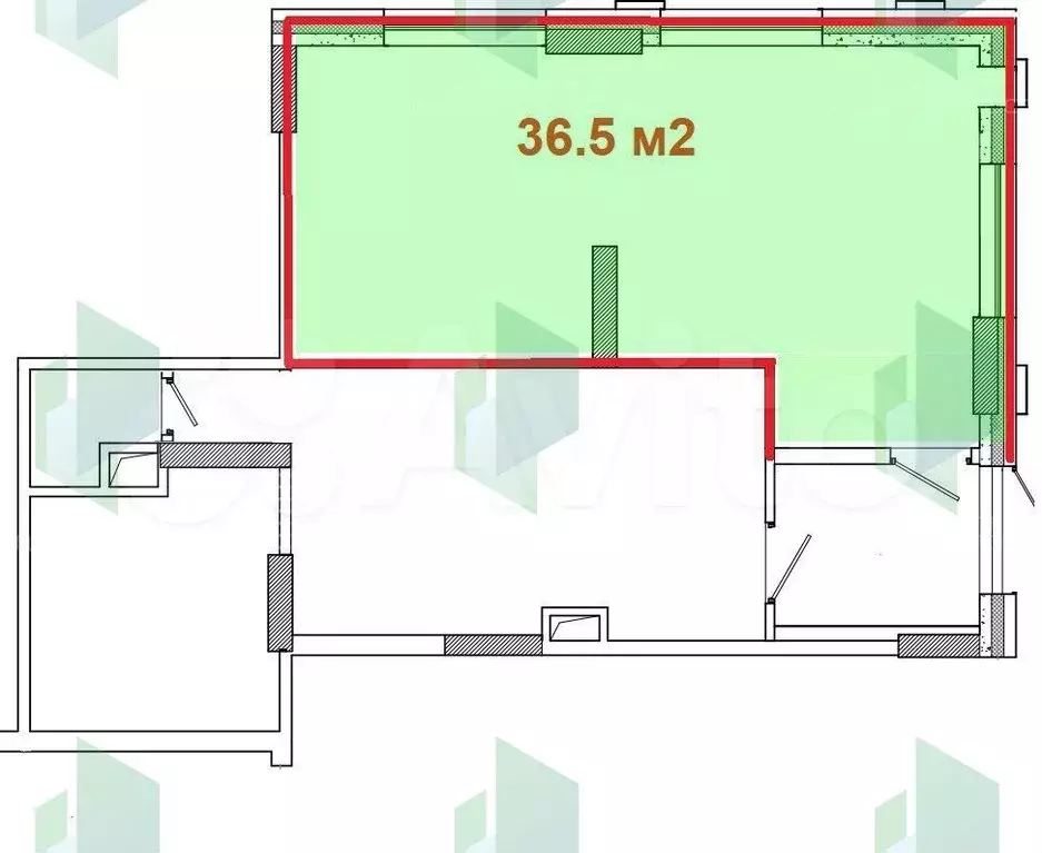 Свободного назначения, 36.5 м - Фото 0