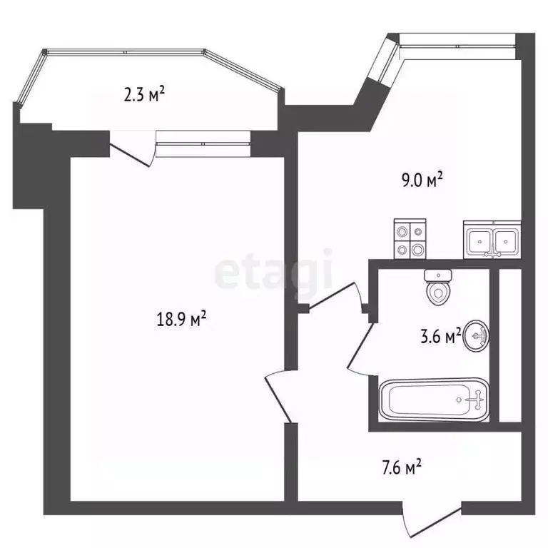 1-к кв. Москва Покровская ул., 17к5 (39.8 м) - Фото 2