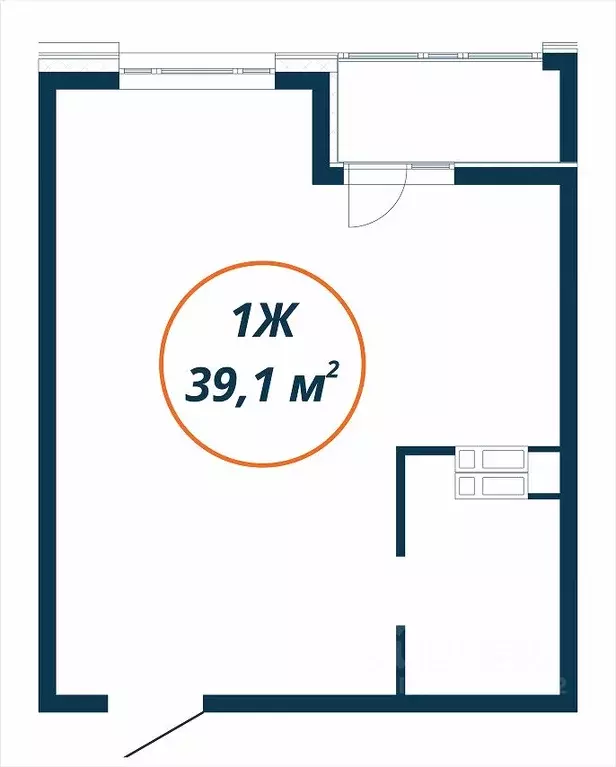 Студия Приморский край, Находка  (39.1 м) - Фото 2