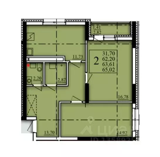 2-к кв. Башкортостан, Уфа Затон-Восточный жилрайон, Паруса жилой ... - Фото 0