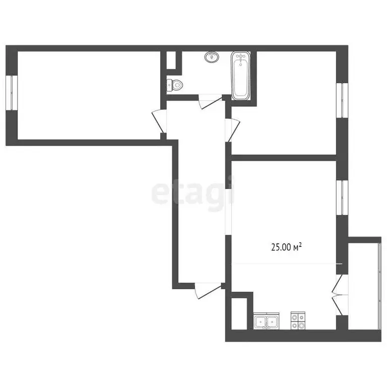 2-комнатная квартира: Тюмень, улица Тимофея Чаркова, 79к3 (74 м) - Фото 0