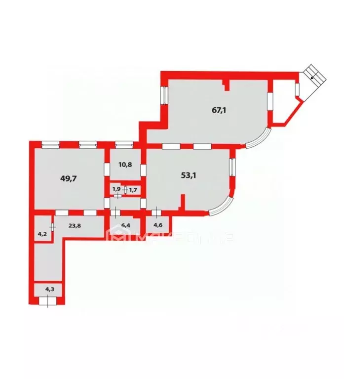 Помещение свободного назначения в Санкт-Петербург просп. Луначарского, ... - Фото 2